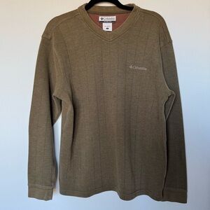 Columbia Olive V-Neck Sweater